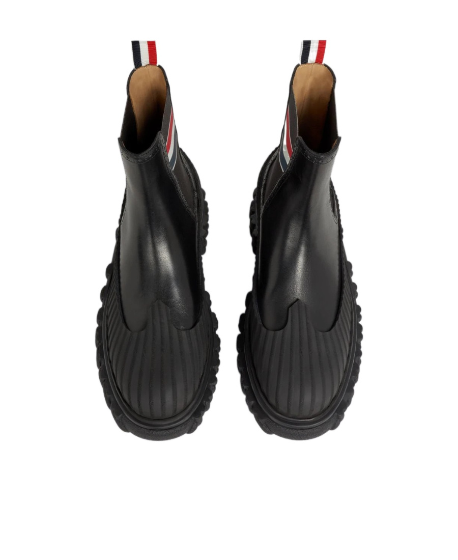 Thom Browne Chelsea Boot With Chunky Rubber-sole Detail In Black