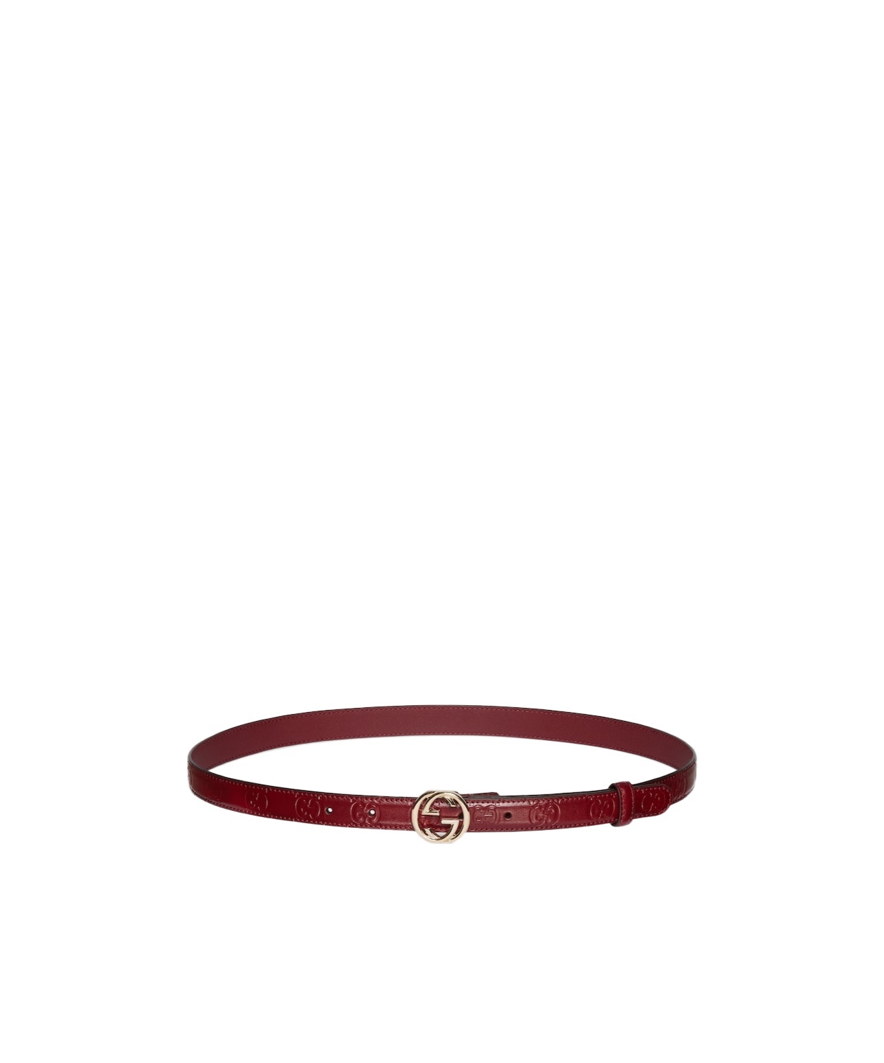 Gucci Interlocking Double G Buckle Waist Belt In Red