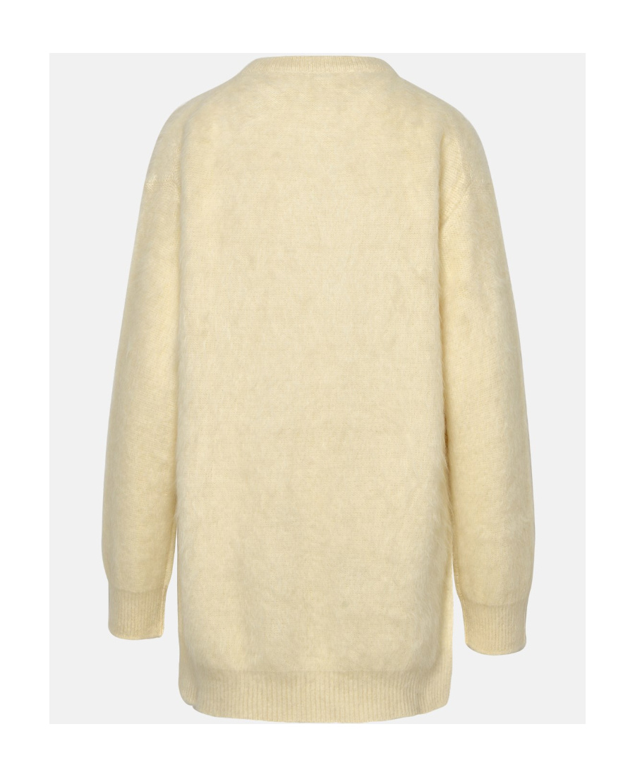 Jil Sander Ivory Alpaca Blend Sweater In Nude