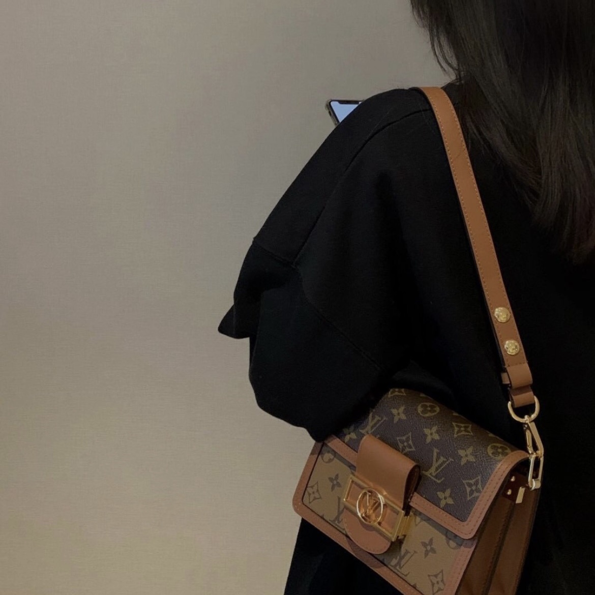 Pre-owned Louis Vuitton Mini Dauphine Shoulder Backpack In Brown