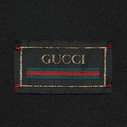 Gucci Interlocking G-appliqué Wool Blazer In Black