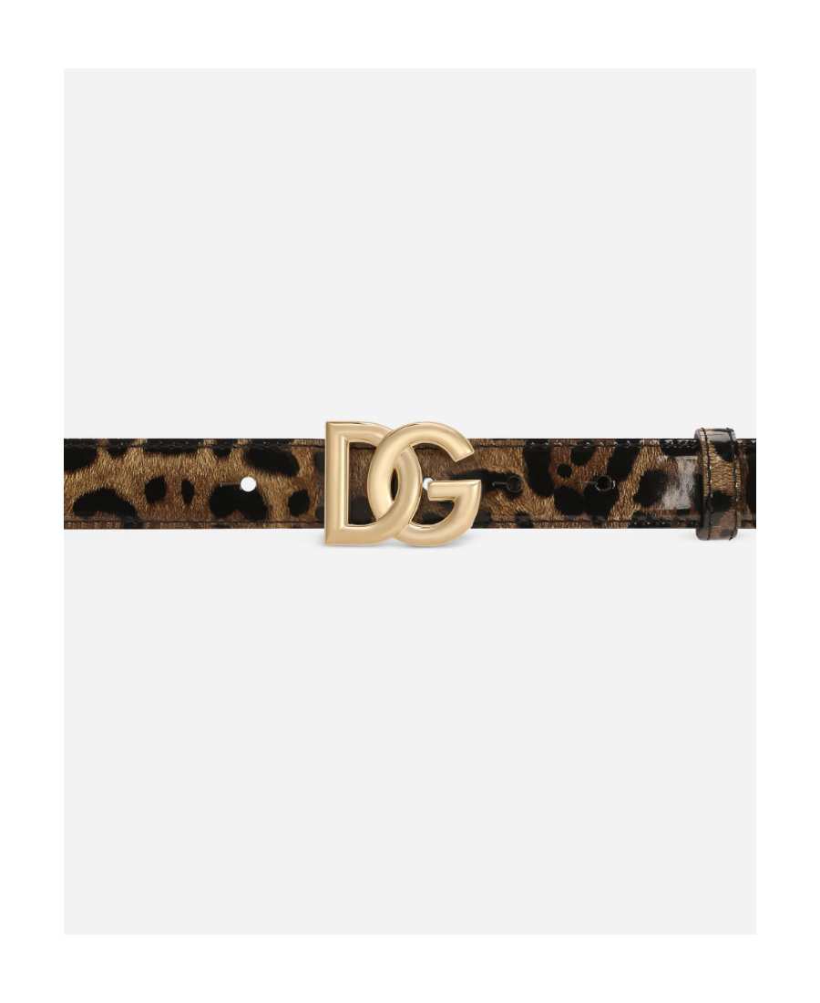 Dolce & Gabbana Dolce Gabbana X Kim Leopard-printed Buckle Belt In Black