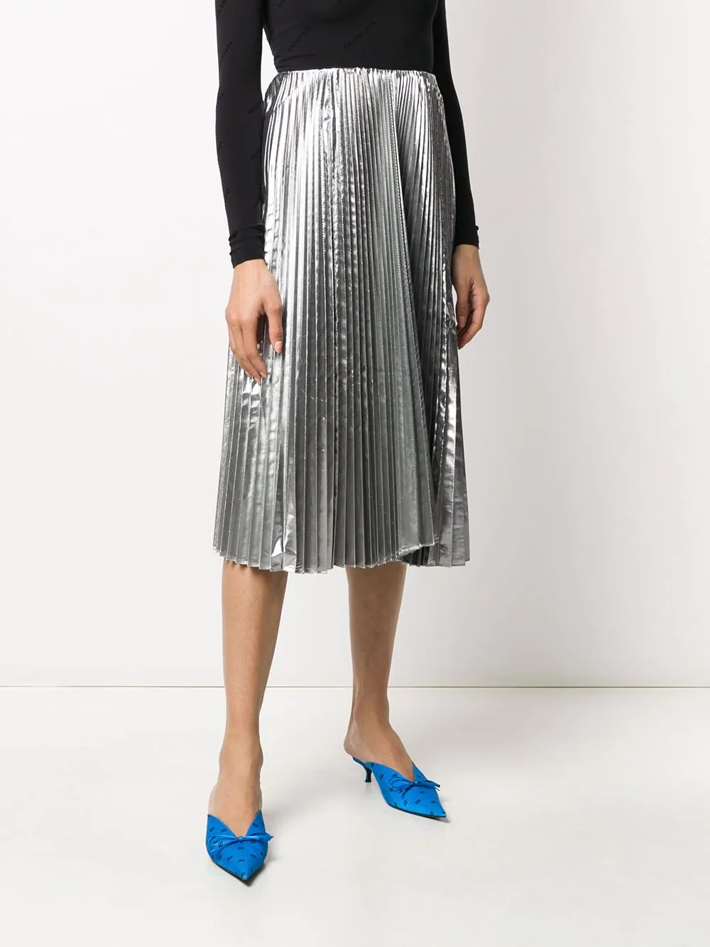 Balenciaga Pleated Skirt In Gray