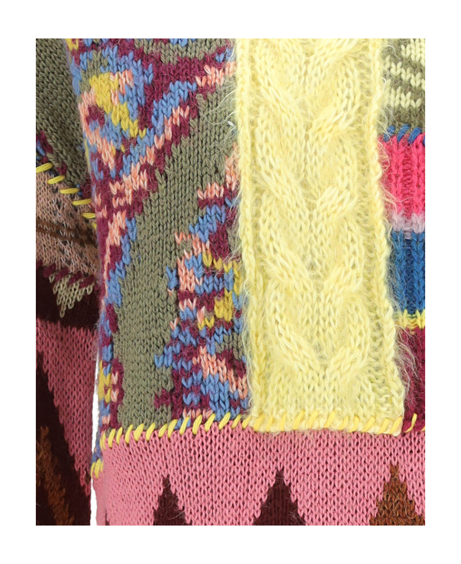 Etro Fringe-detail Knitted Dress In Multicolor