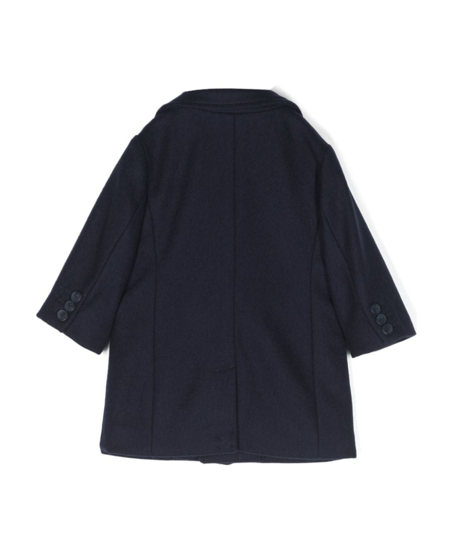 Fay Virgin-wool Blend Layered Coat In Black