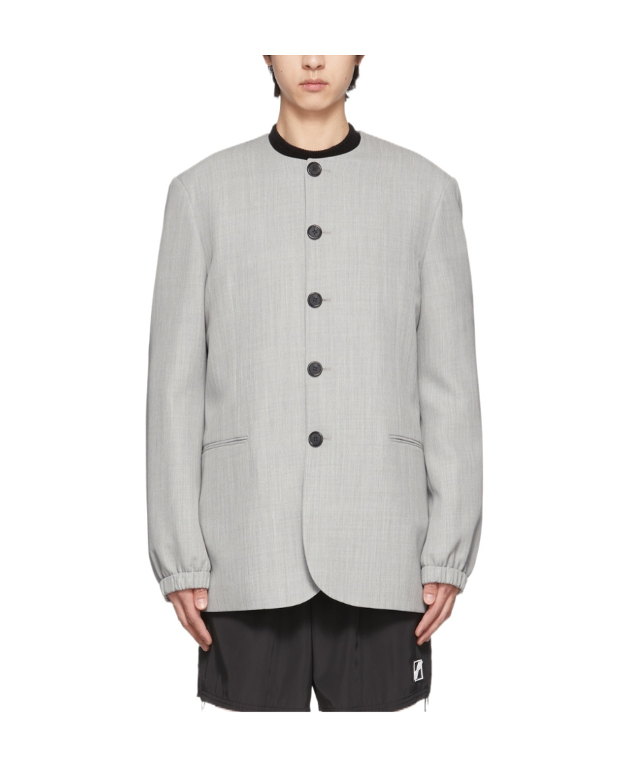 We11 Done Grey Wool Blazer In Gray