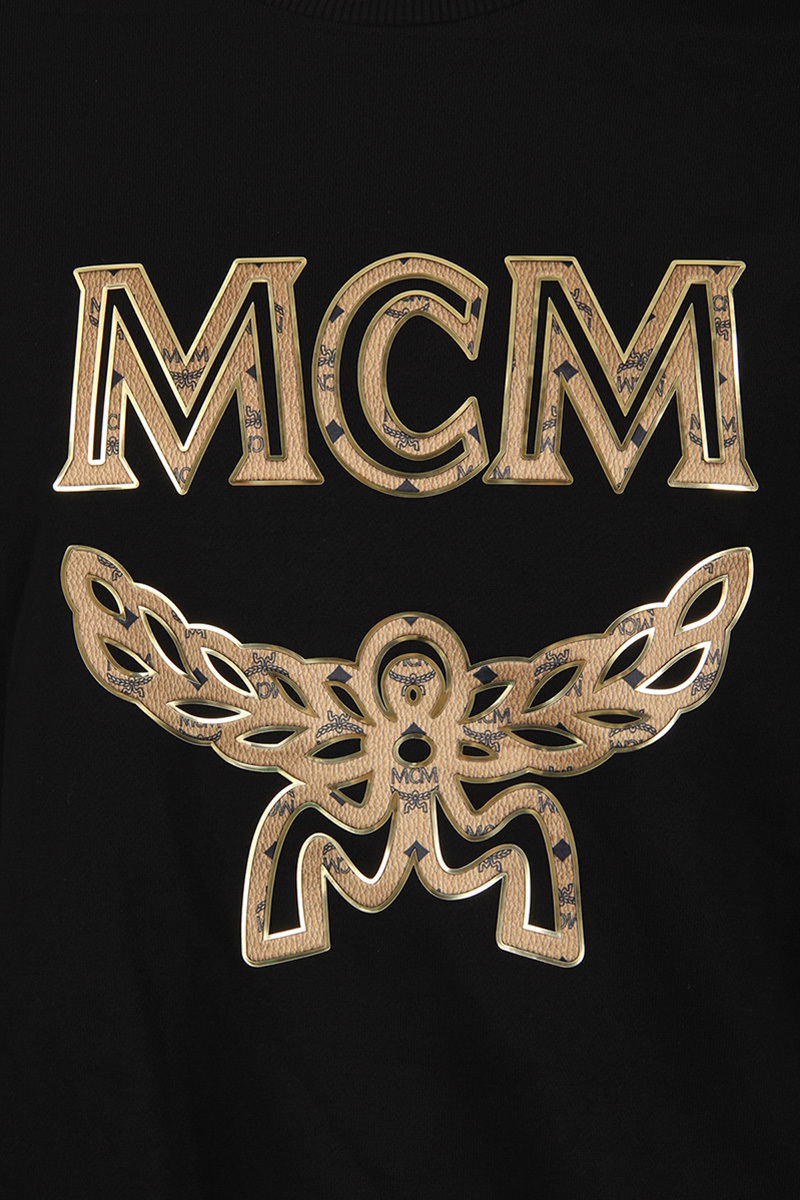 Mcm Logo Pullover In Black