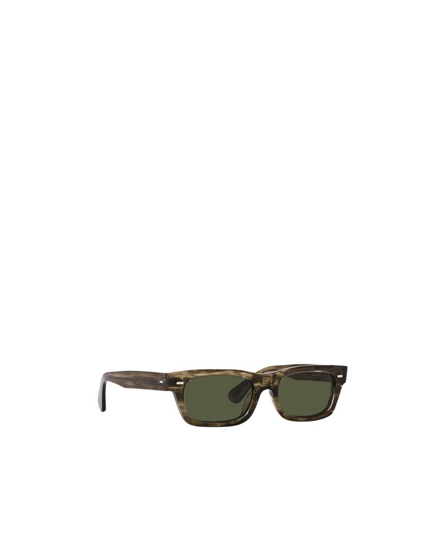 Oliver Peoples Davri Rectangle-frame Sunglasses In Green