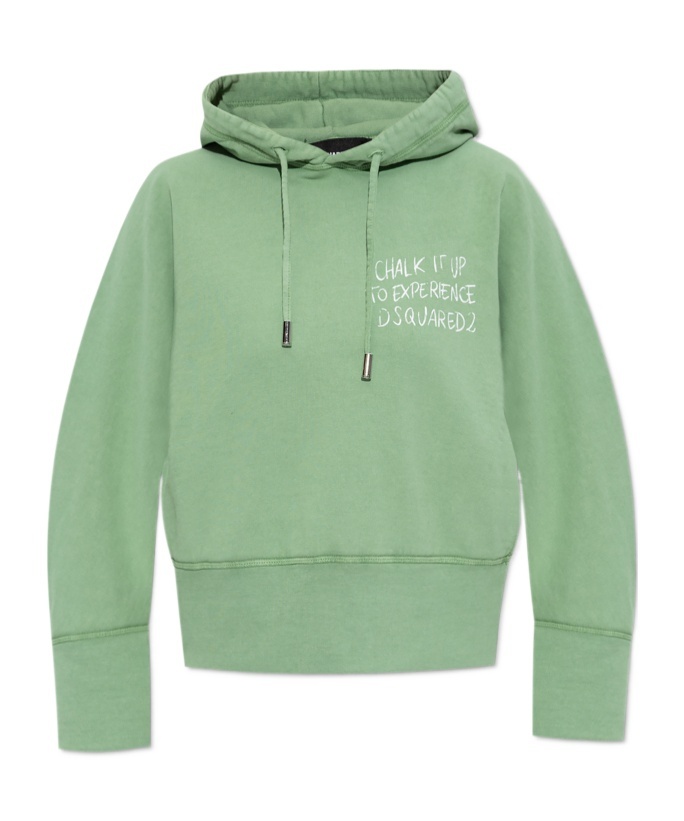Dsquared2 Text-detail Hoodie In Green