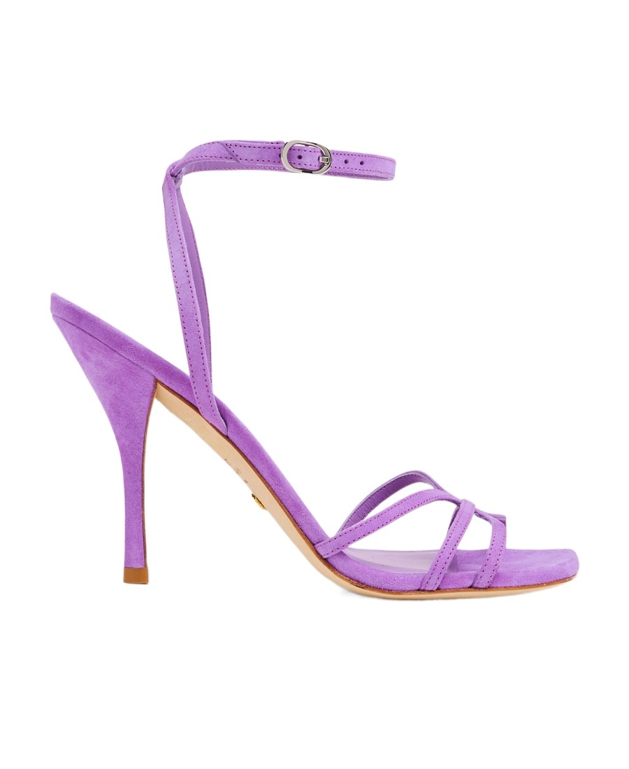 Stuart Weitzman Lilac Suede Barelythere 100 Sandals In Purple