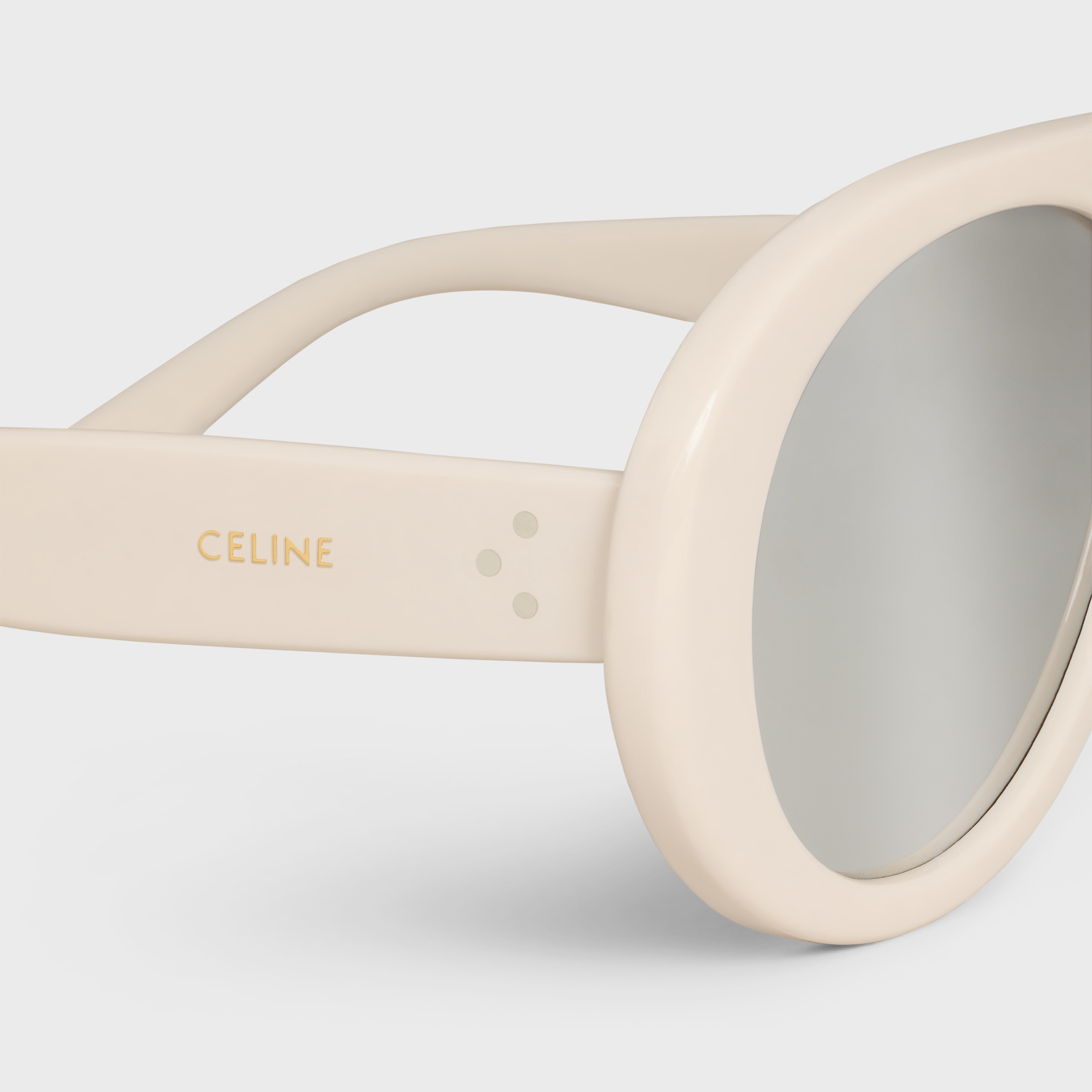 Celine Logo Sunglasses In Nude