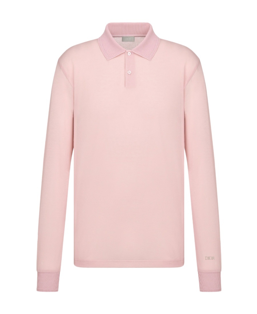 Dior Logo Long-sleeved Sweater In Pink