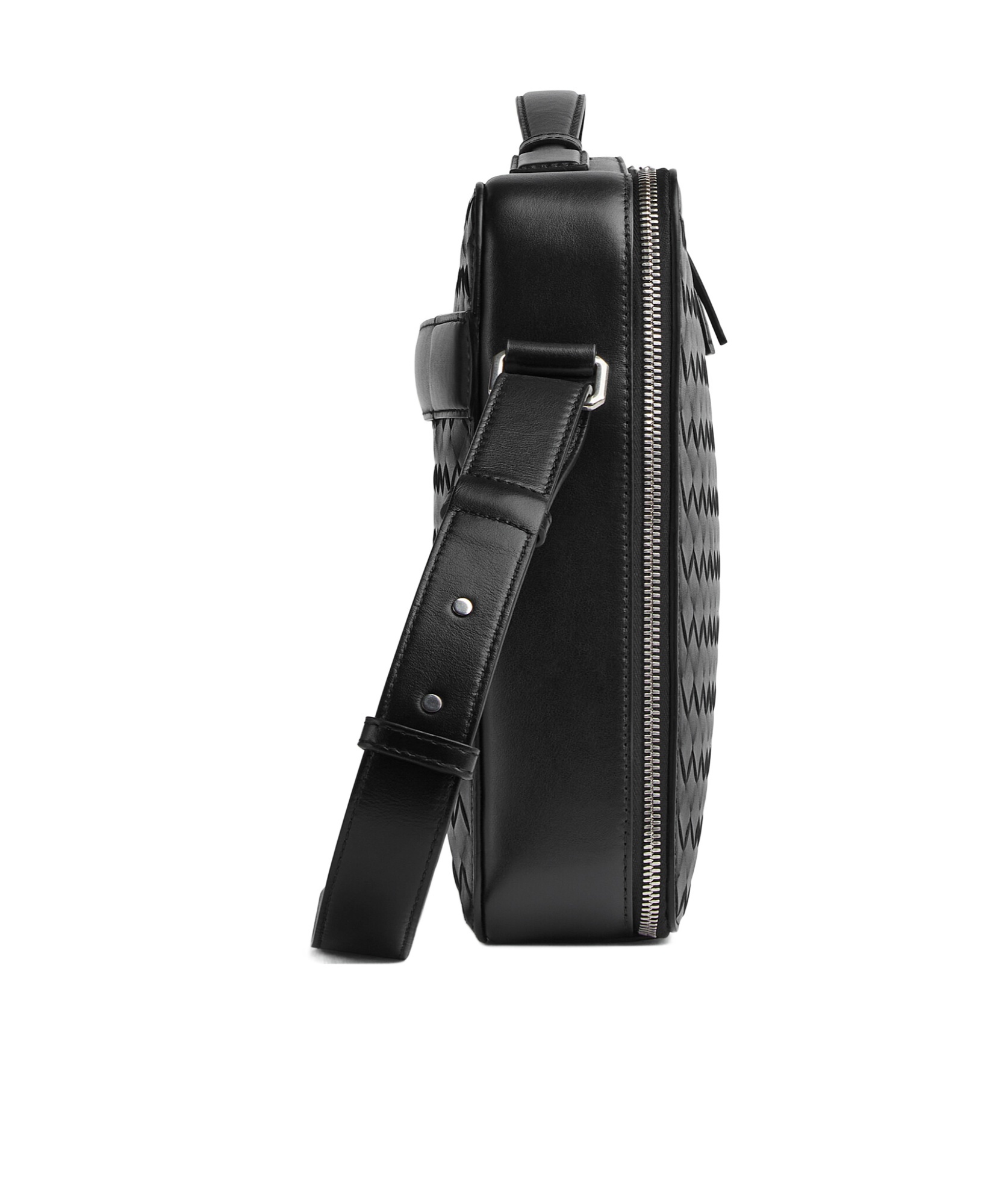 Bottega Veneta Getaway Leather Briefcase In Black