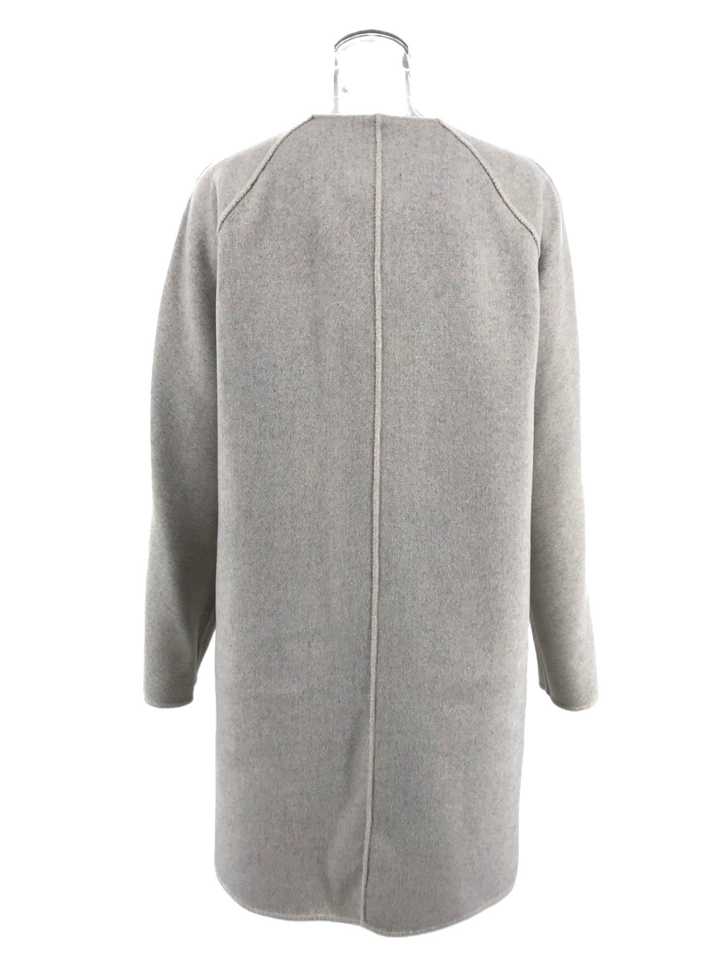 Max Mara Long-sleeved Double-sided Coat In Black