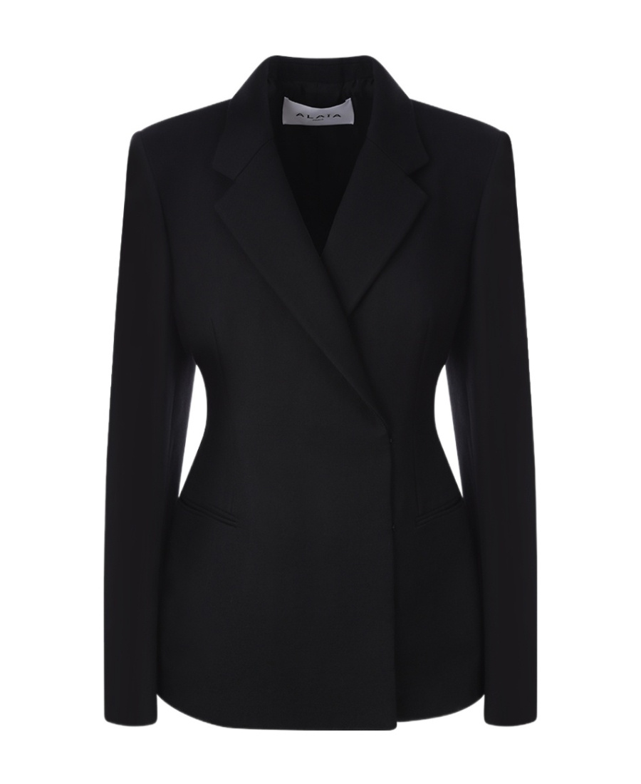 Alaïa Logo Suit Jacket In Black