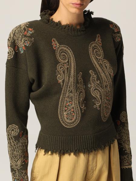 Etro Paisley-print Wool Jumper In Black