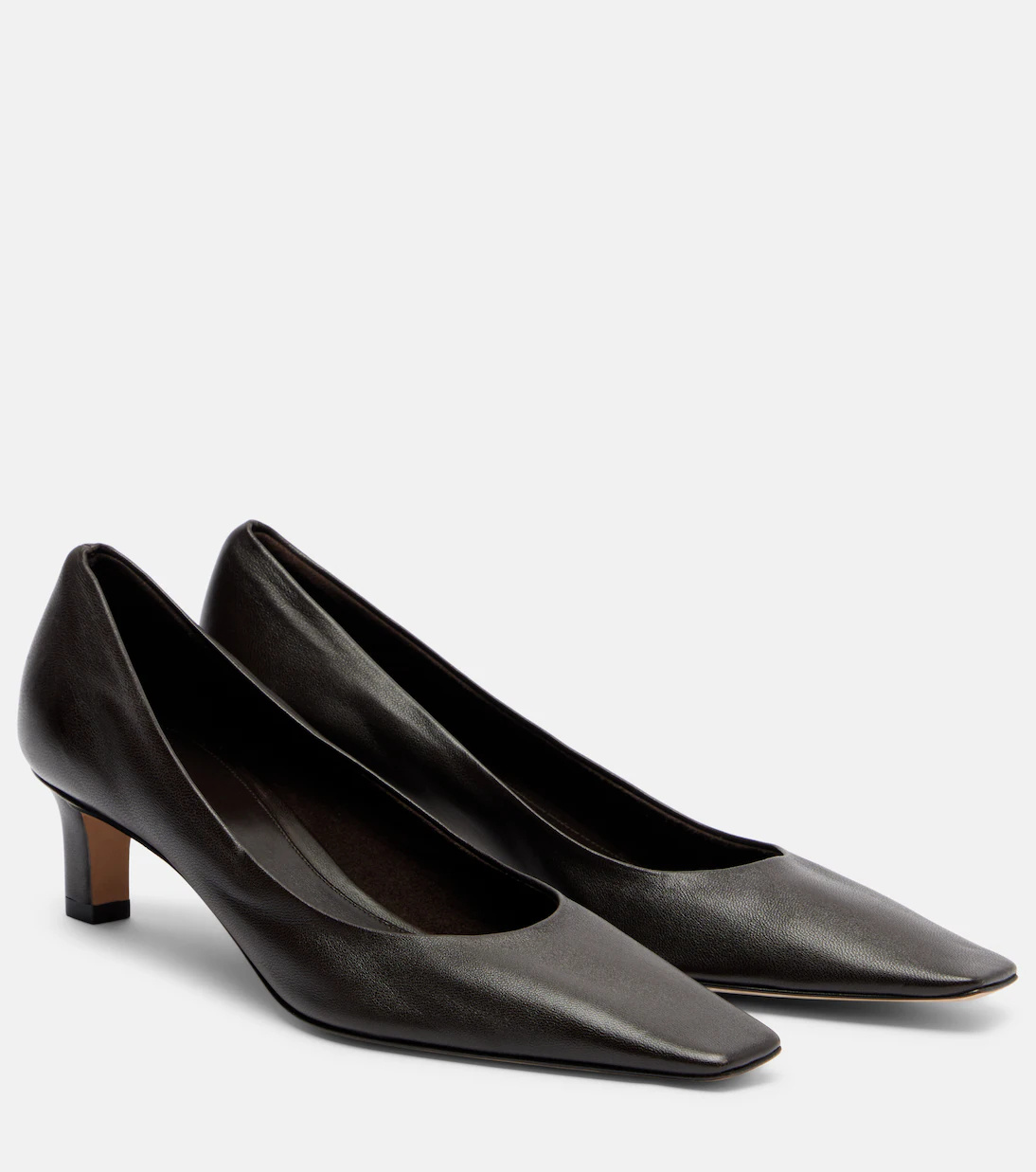 The Row Carla 45 Leather Pumps In Black