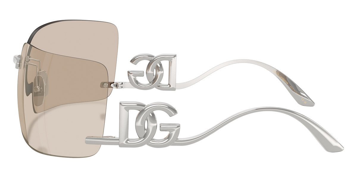 Dolce & Gabbana Logo-plaque Sunglasses In Brown