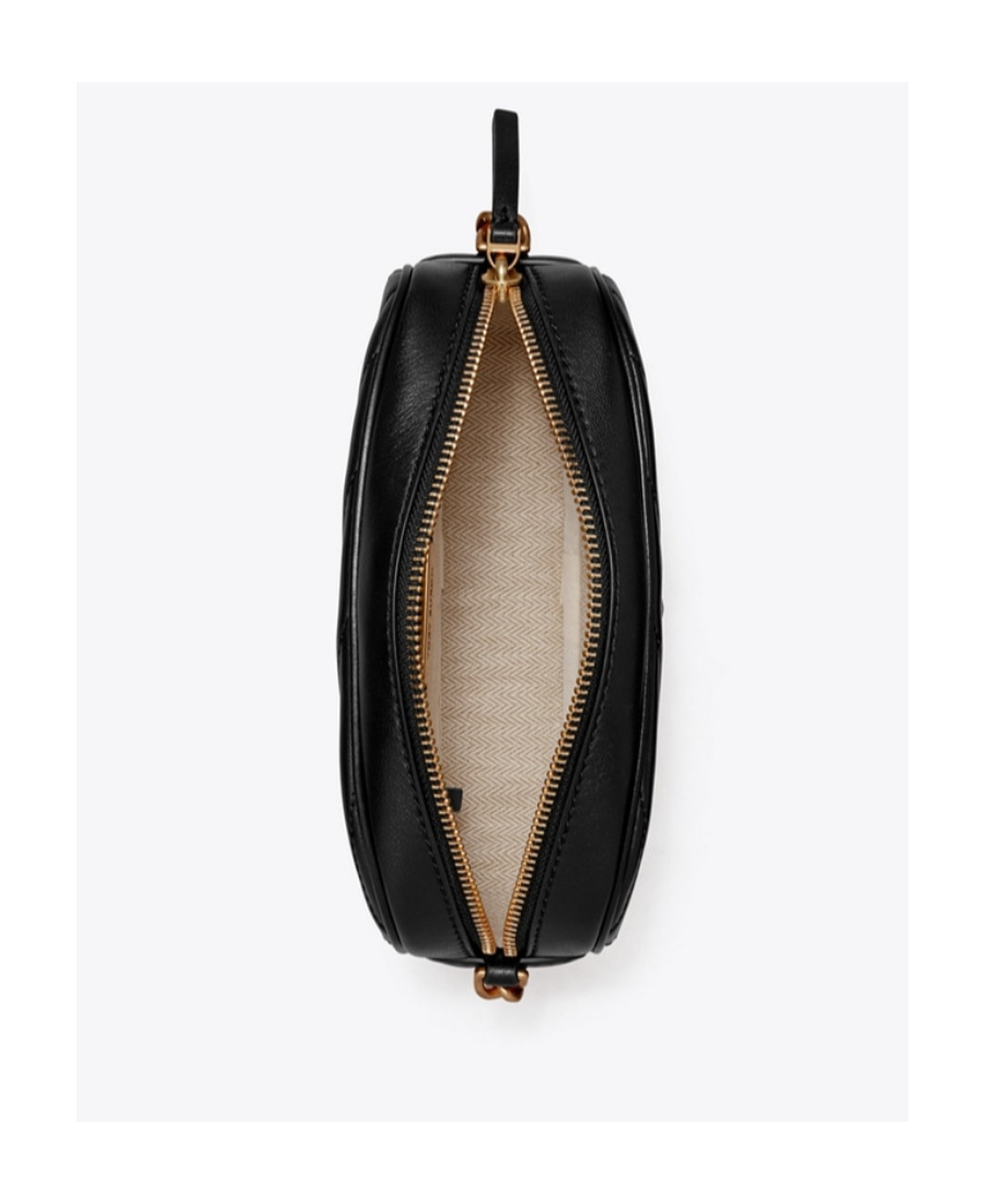 Tory Burch Kira Chevron-quilted Crossbody Bag In Black