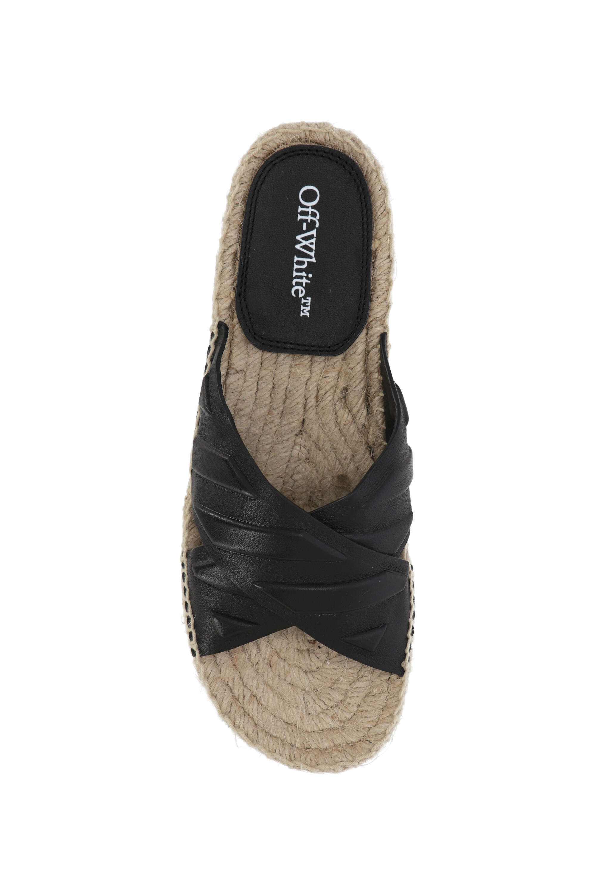 Off-white Diag Lea Criss-cross Espadrilles In Black