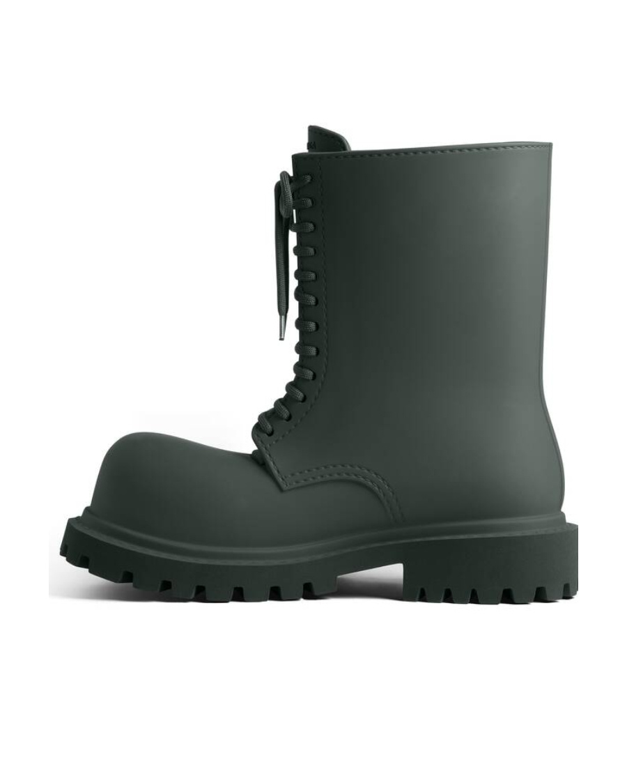 Balenciaga Steroid Combat Boots In Green