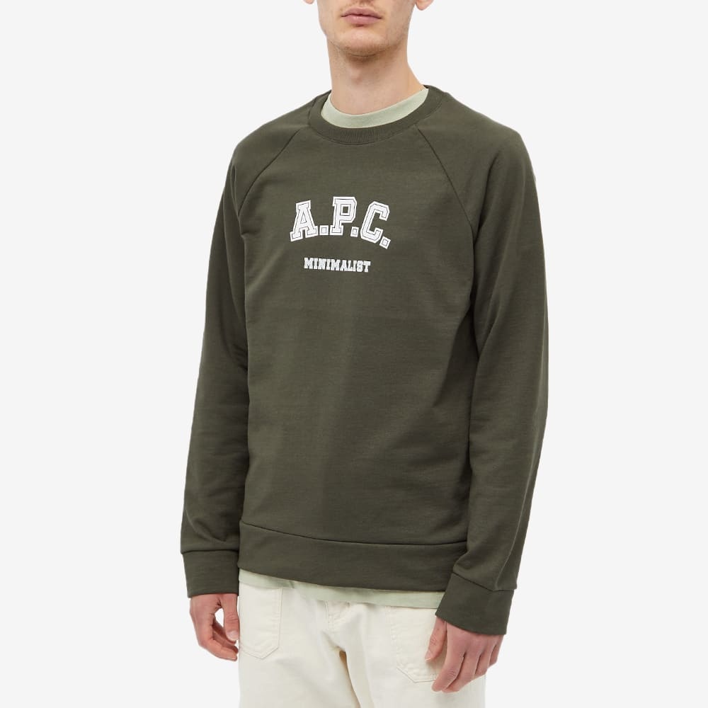 Apc Logo-print Cotton Sweatshirt In Green