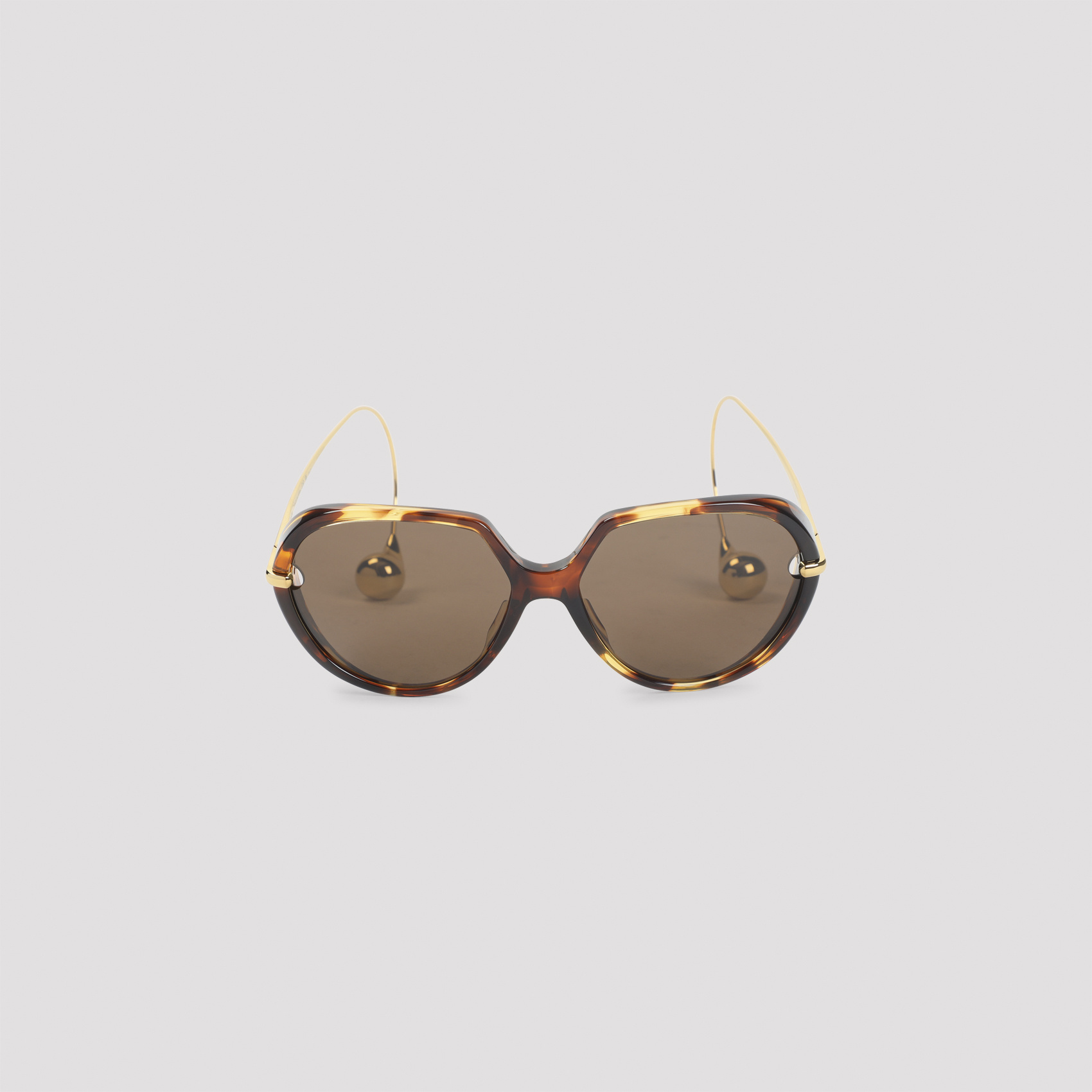 Bottega Veneta Bv1436s Round Frame Sunglasses In Green