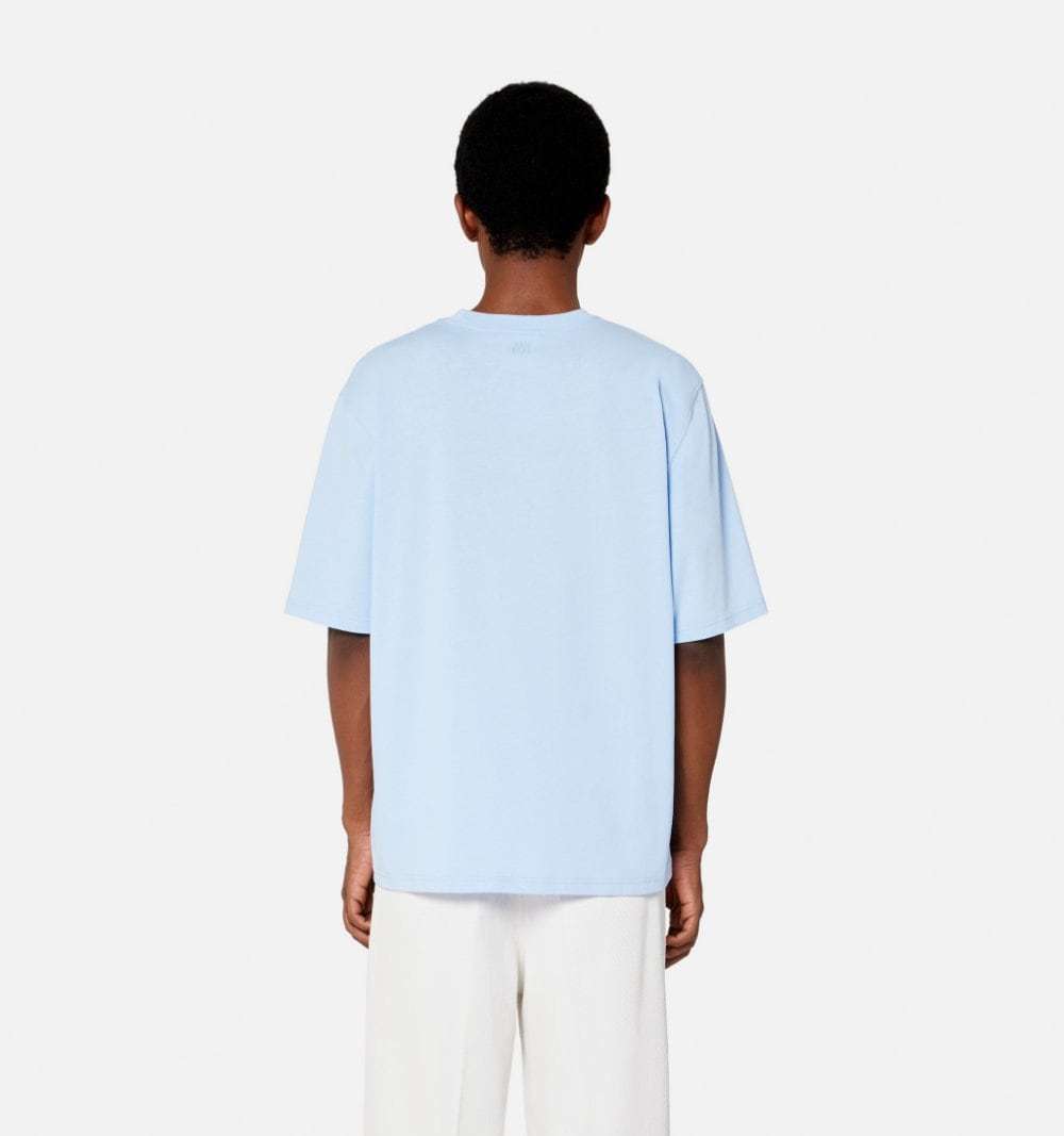 AMI ALEXANDRE MATTIUSSI AMI PARIS AMI DE COEUR LOGO EMBROIDERED CREWNECK T-SHIRT