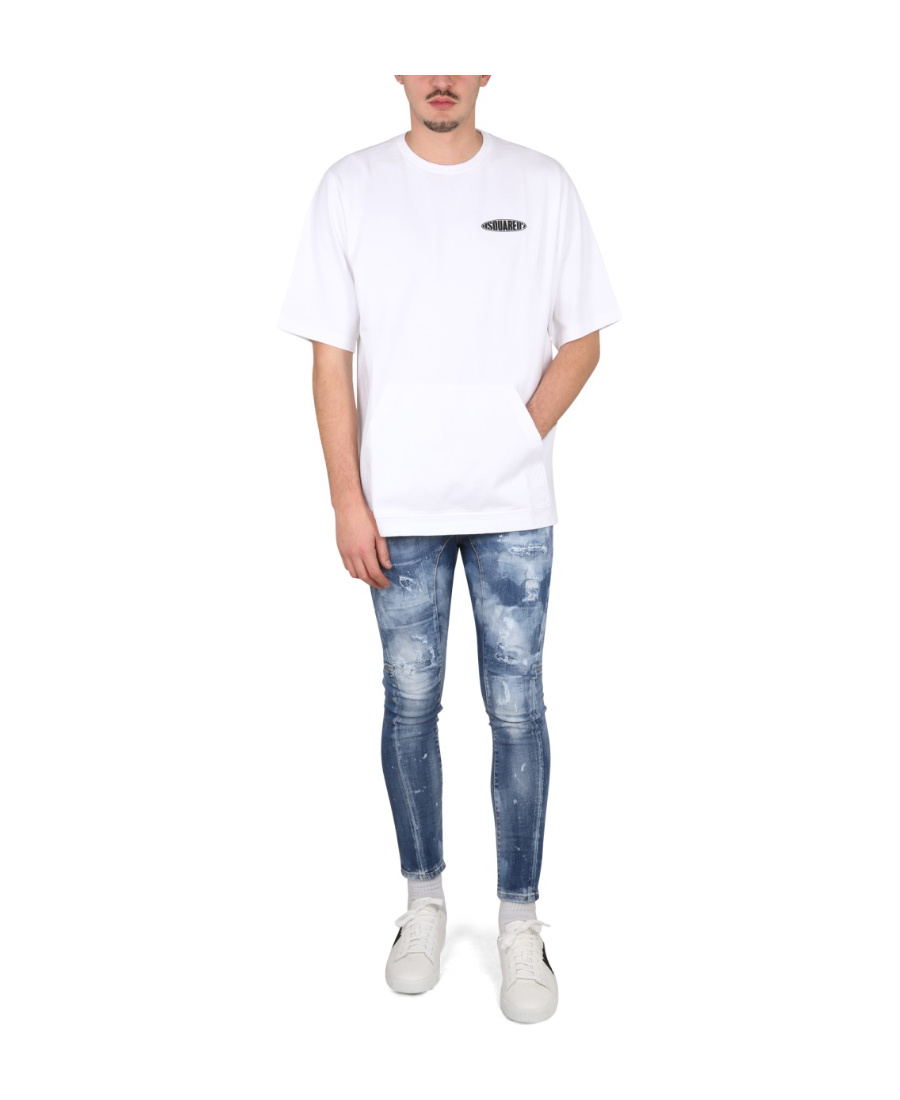 Dsquared2 Dsquared Men Surf Board Skater T-shirt In White
