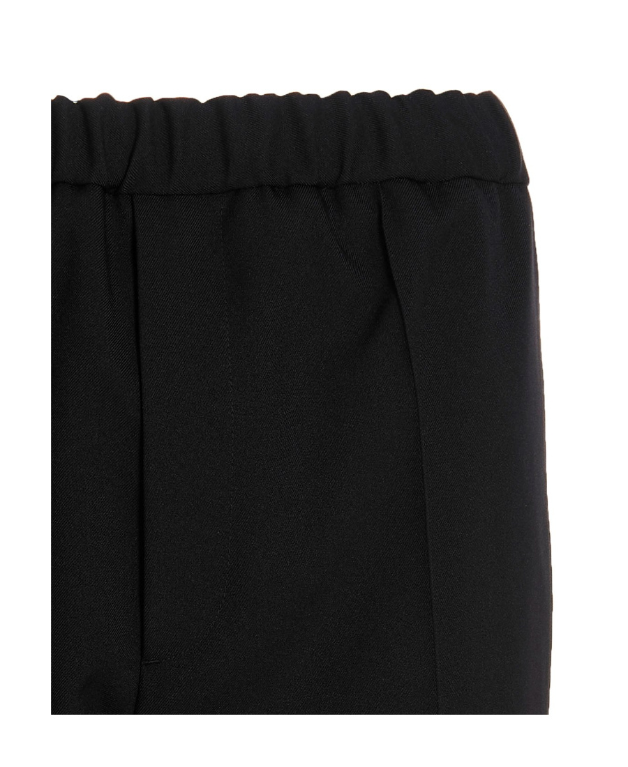Jil Sander Wool Joggers With Elastic Waistband And Ribbed Cuffs In Black