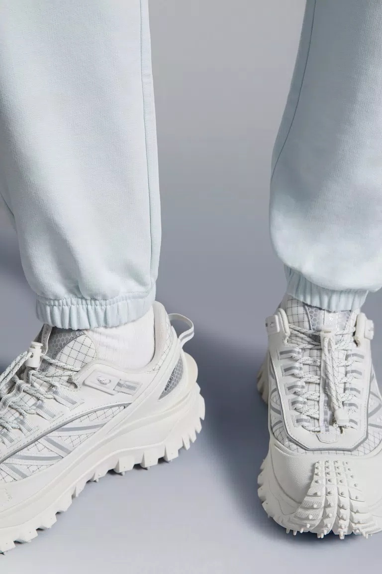 Shop Moncler Logo Patch Trackpants In White