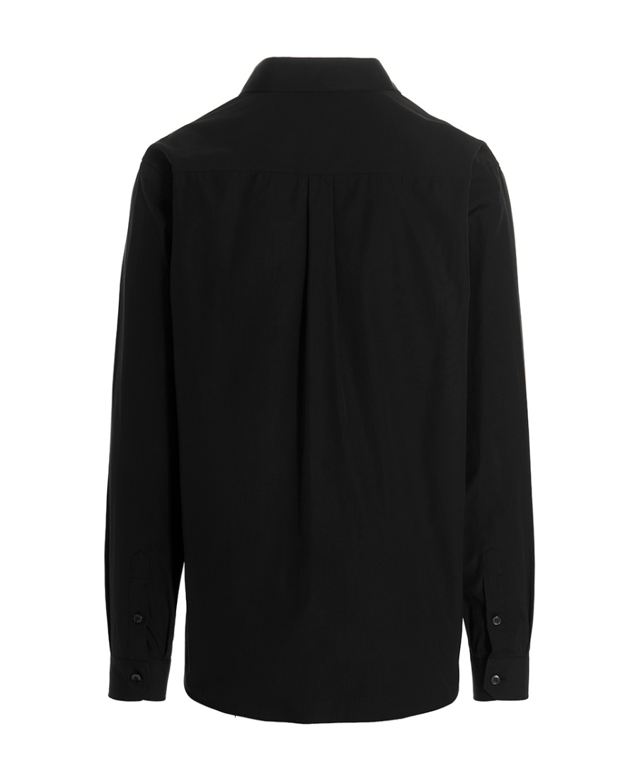 Dolce & Gabbana Logo-patch Button-up Shirt In Black