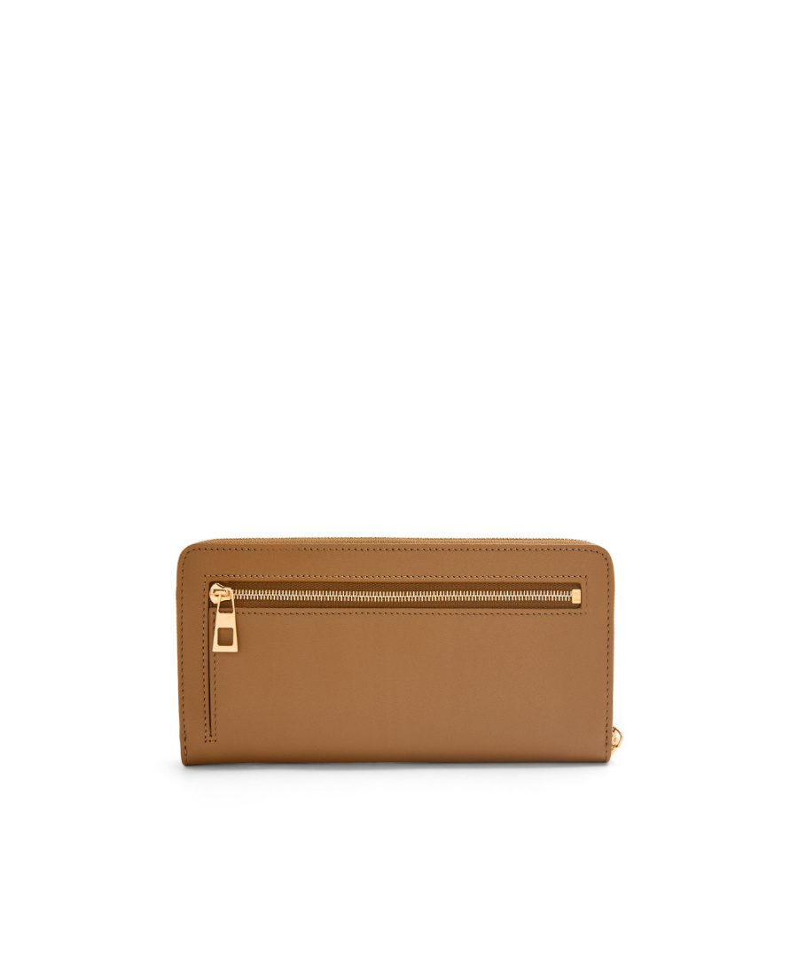 Loewe Knotted Zipper Purse In Brown