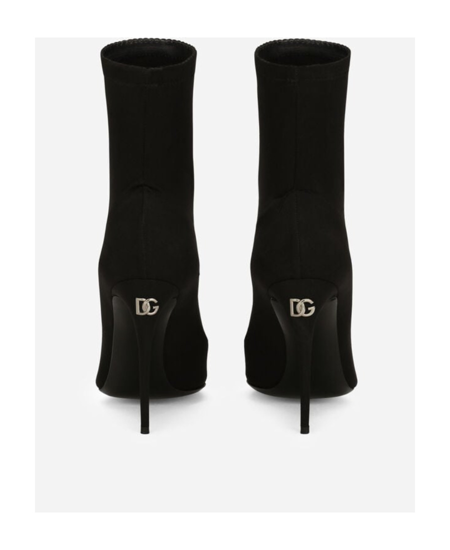 Dolce & Gabbana Kim 105 Sock Ankle Boots In Black