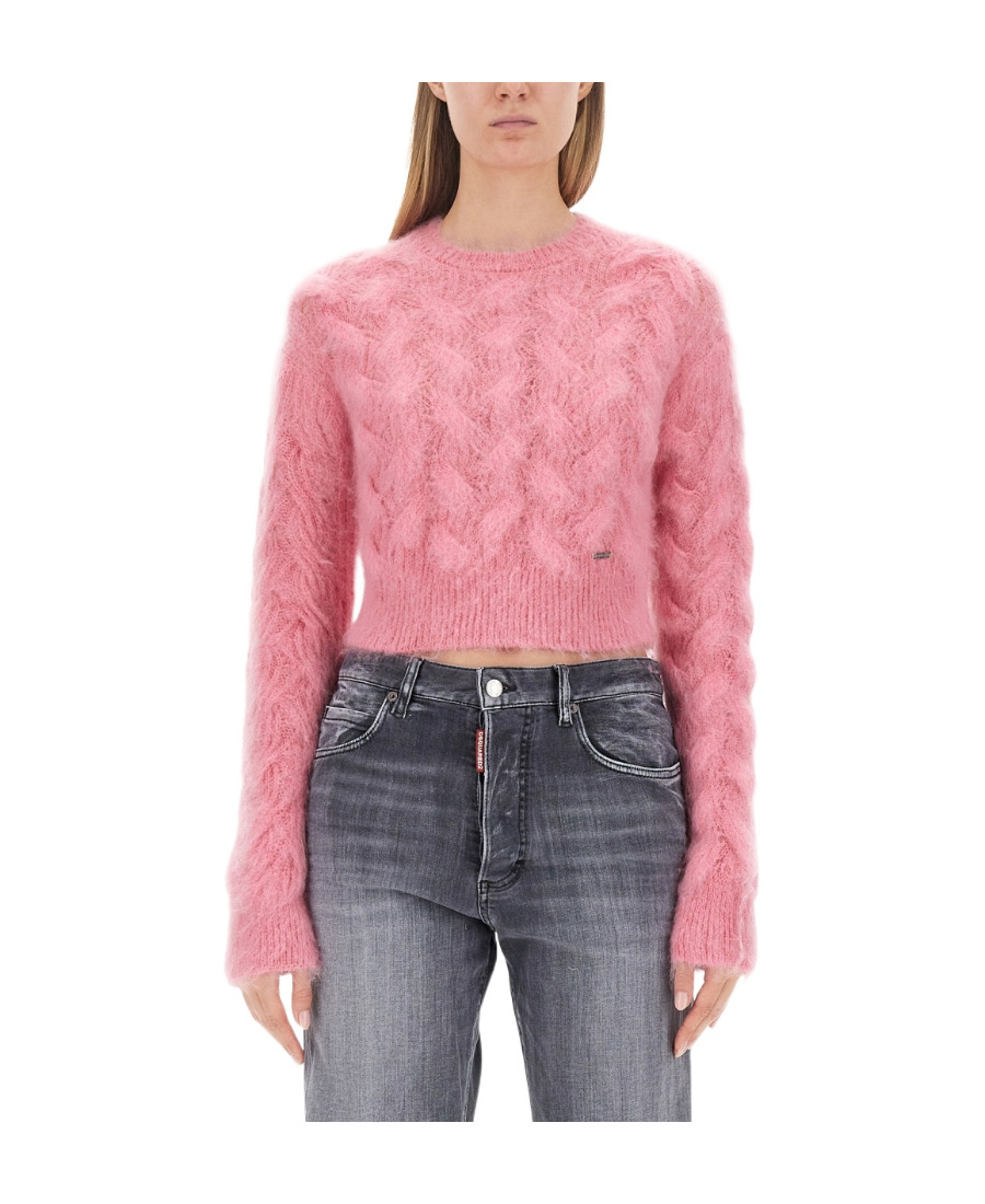 DSQUARED2 BRUSHED MOHAIR-BLEND JUMPER