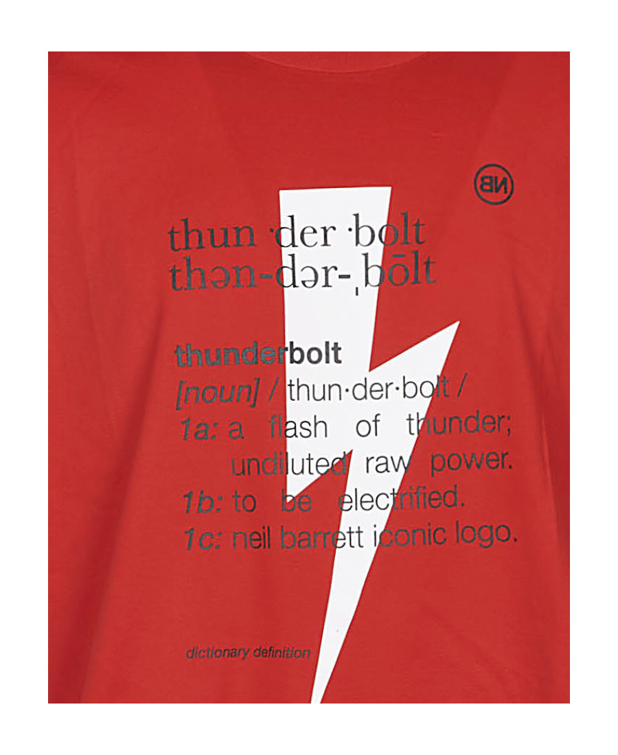 Neil Barrett Thunderbolt Definition T-shirt In Red