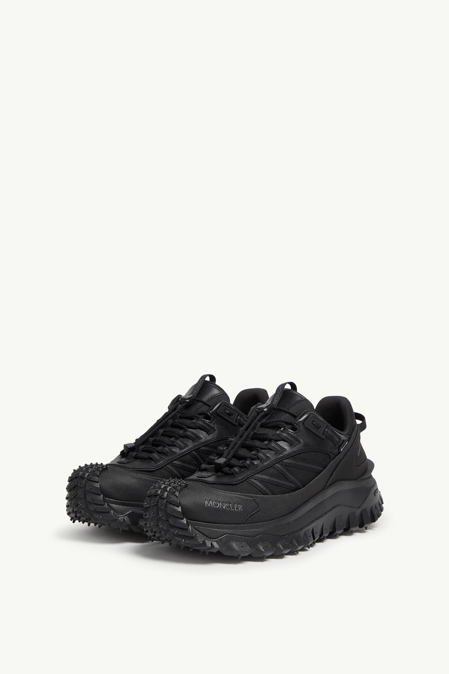 Moncler Lace-up Sneakers In Black