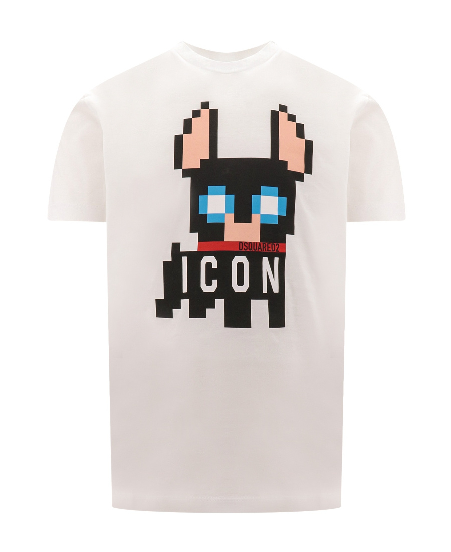 Dsquared2 Icon Pixel-print T-shirt In Black