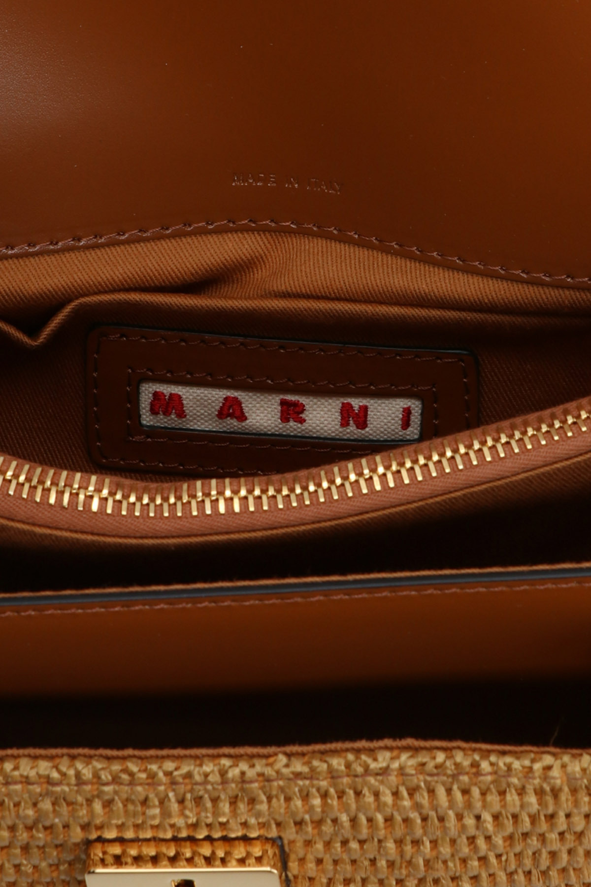 Marni Trunk Soft Raffia Bag In Brown
