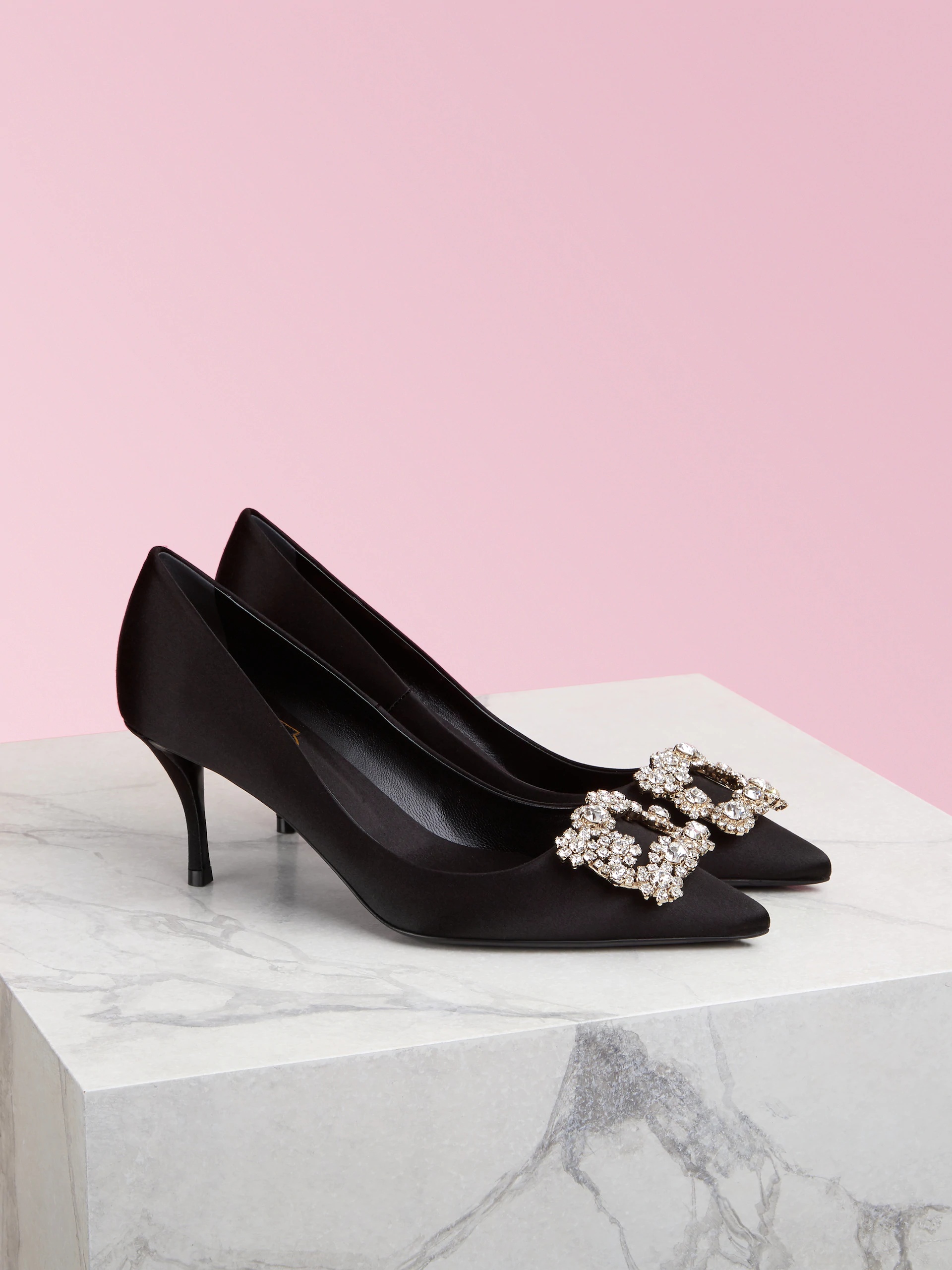 Shop Roger Vivier Embellished Pointed Toe Pumps In Black
