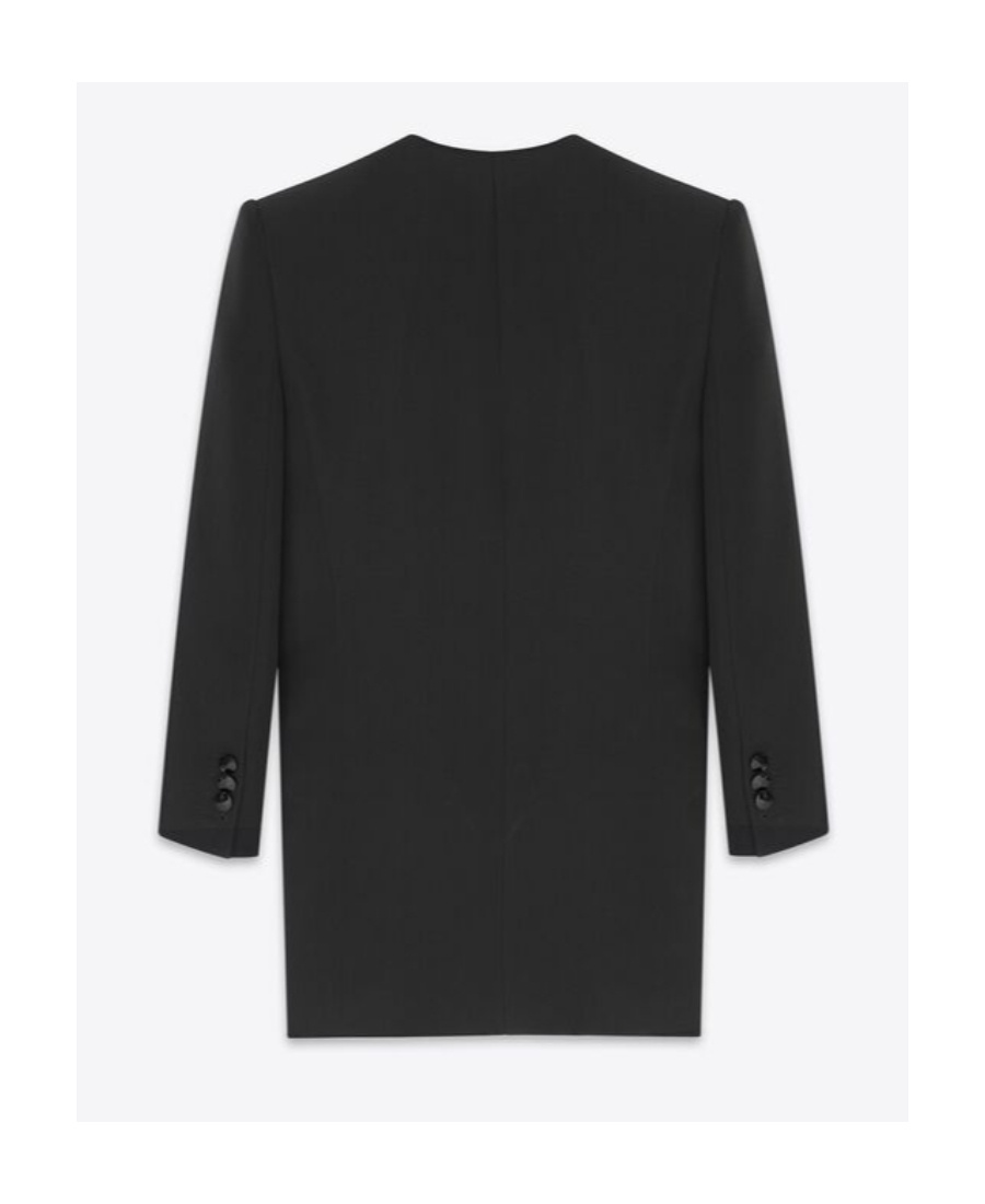 Saint Laurent Tailored Button-up Jacket In Black