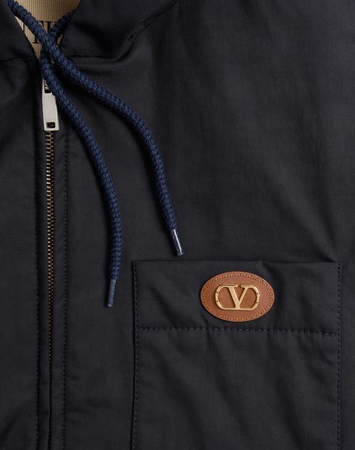 Valentino Garavani Nylon Hooded Jacket With Drawstring