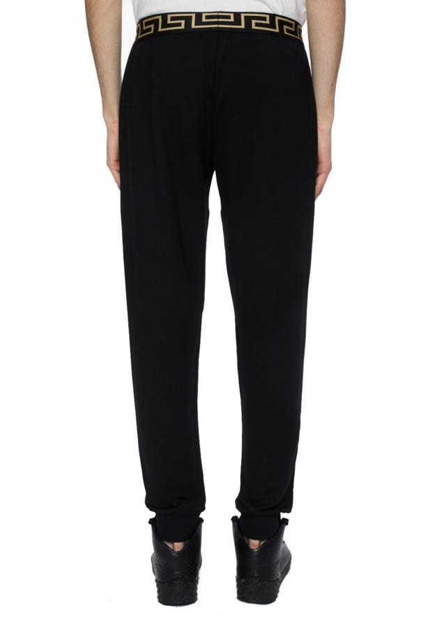 Versace Greca Track Pants In Black