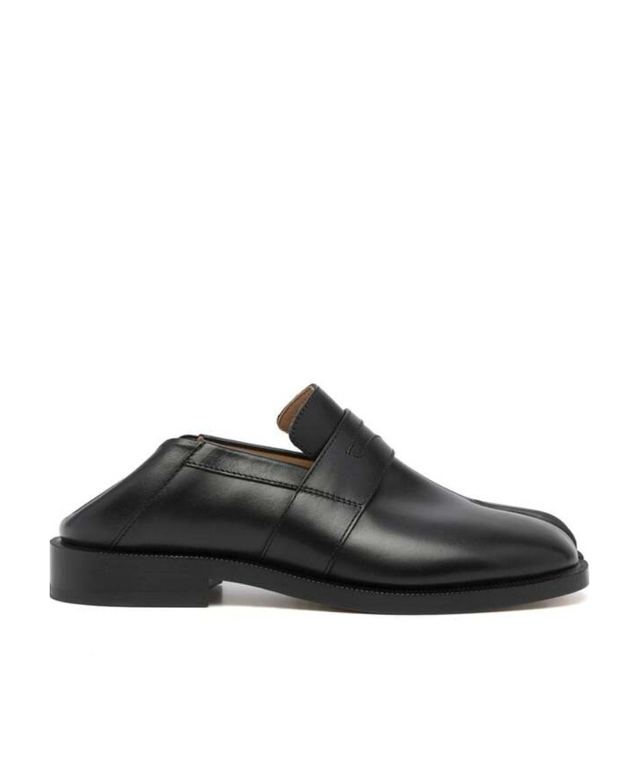 Shop Maison Margiela Collapsible-heel Tabi Loafers In Black