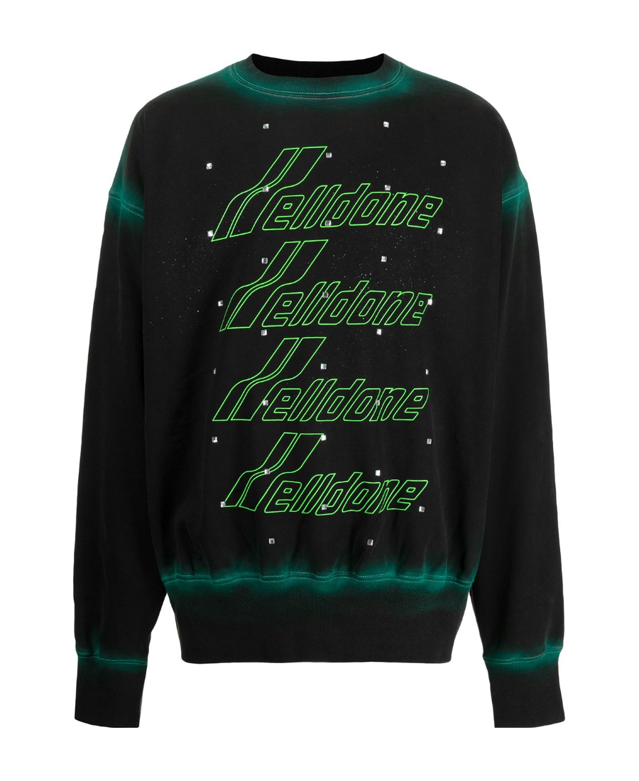 We11 Done Logo Sweater In Black