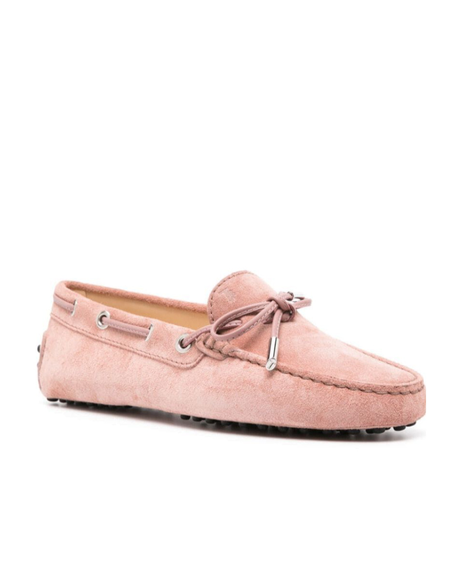 Shop Tod's Gommino Driving Suede Loafers In Pink