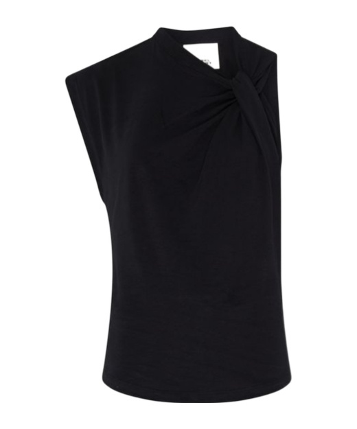 Isabel Marant Asymmetric Organic Cotton T-shirt In Black