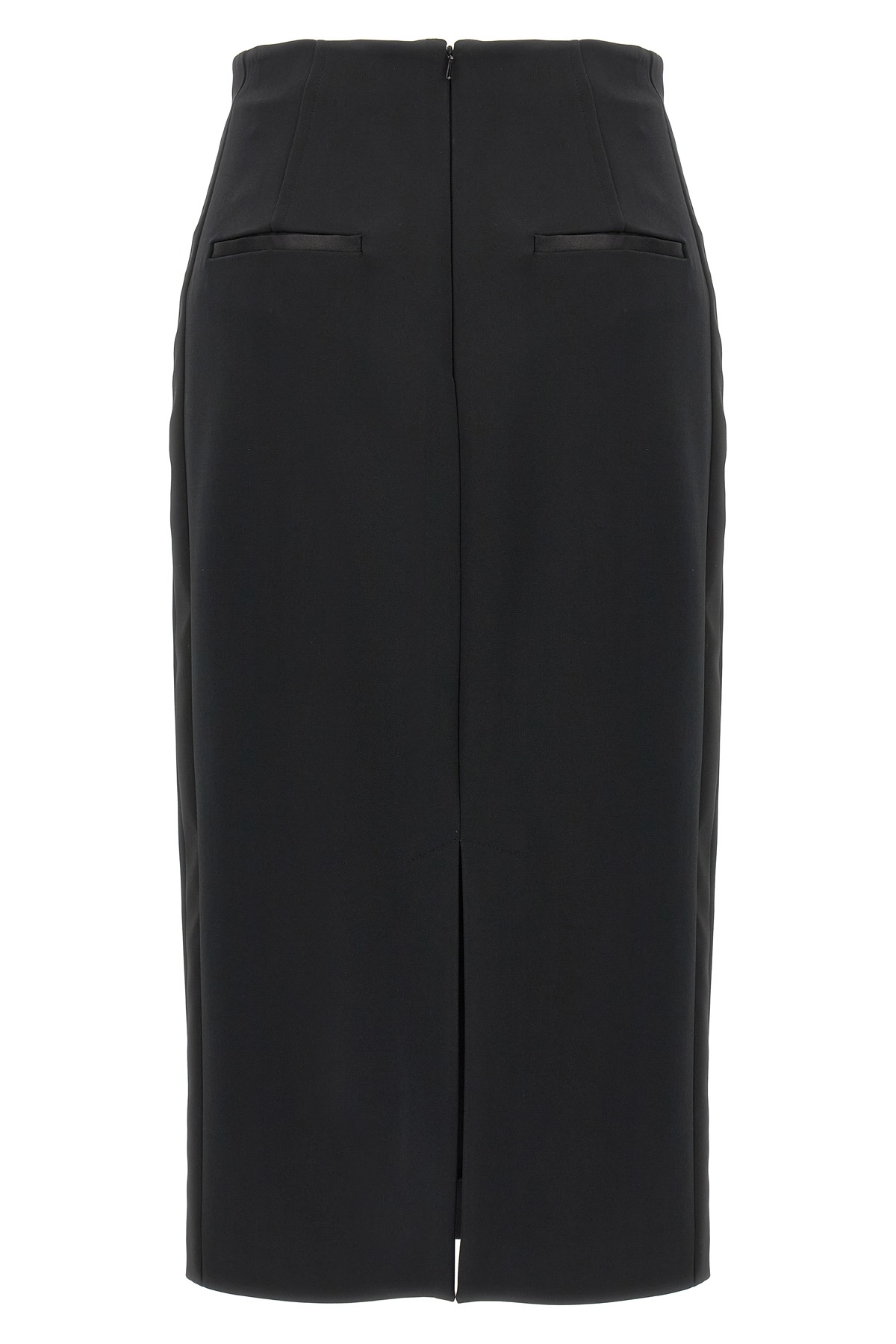 Max Mara Slit-detailed Skirt In Black
