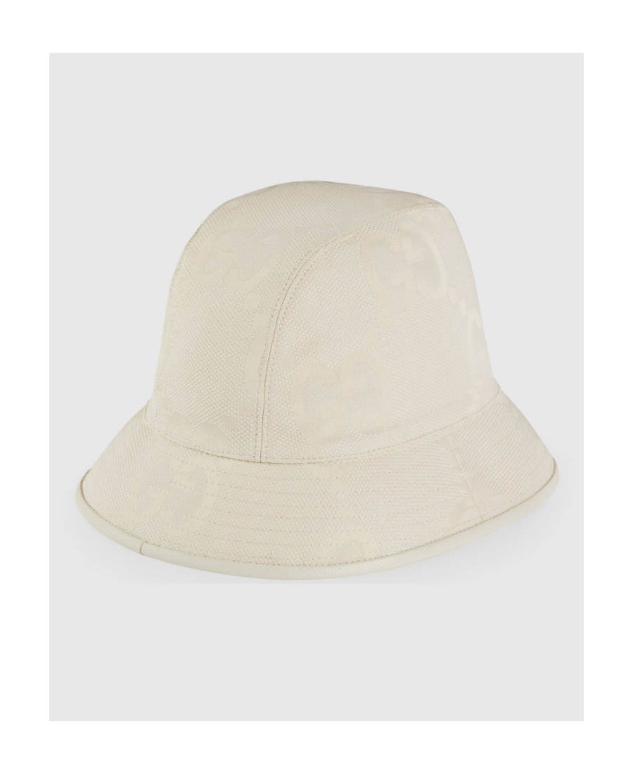 Gucci Jumbo Gg Bucket Hat In White