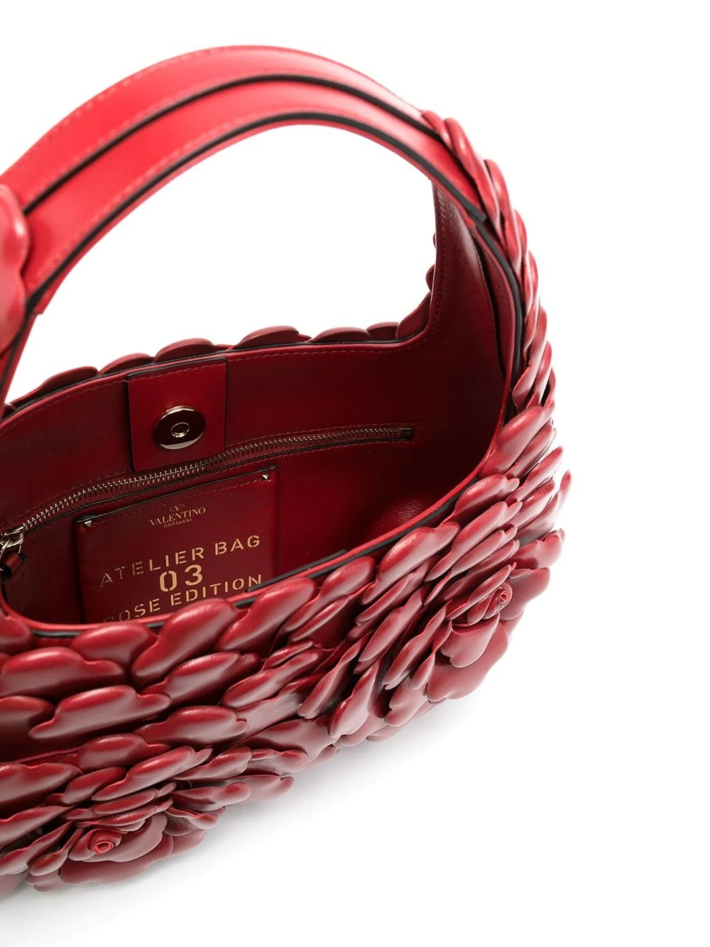 Valentino Small 03 Rose Edition Tote In Red